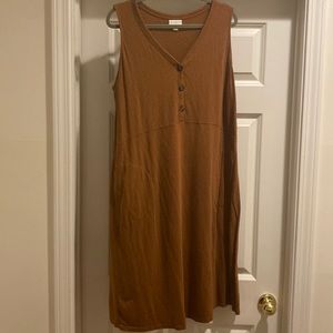 Copper Brown Knit Dress